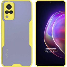 Microsonic Vivo V21 Paradise Glow Sarı Cep Telefonu Kılıfı