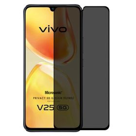 Microsonic Vivo V25 5G Privacy 5D Gizlilik Filtreli Siyah Cam Ekran Koruyucu