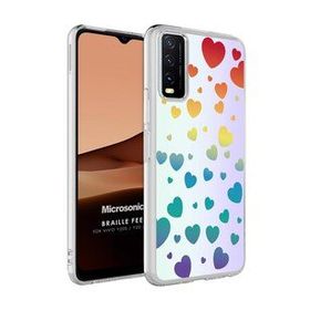 Microsonic Vivo Y11S Braille Feel Desenli Heart Cep Telefonu Kılıfı
