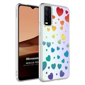 Microsonic Vivo Y11S Braille Feel Desenli Heart Cep Telefonu Kılıfı