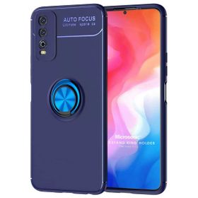Microsonic Vivo Y11S Kickstand Ring Holder Lacivert Cep Telefonu Kılıfı