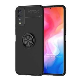 Microsonic Vivo Y11S Kickstand Ring Holder Siyah Cep Telefonu Kılıfı