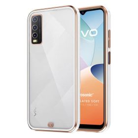 Microsonic Vivo Y11S Laser Plated Soft Beyaz Cep Telefonu Kılıfı