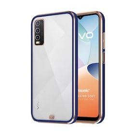 Microsonic Vivo Y11S Laser Plated Soft Lacivert Cep Telefonu Kılıfı