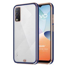 Microsonic Vivo Y11S Laser Plated Soft Lacivert Cep Telefonu Kılıfı