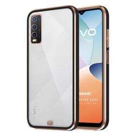 Microsonic Vivo Y11S Laser Plated Soft Siyah Cep Telefonu Kılıfı