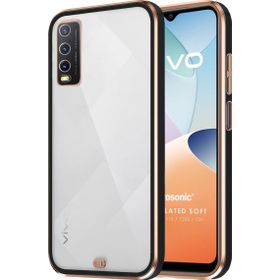 Microsonic Vivo Y11S Laser Plated Soft Siyah Cep Telefonu Kılıfı