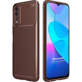 Microsonic Vivo Y11S Legion Series Kahverengi Cep Telefonu Kılıfı