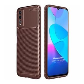 Microsonic Vivo Y11S Legion Series Kahverengi Cep Telefonu Kılıfı