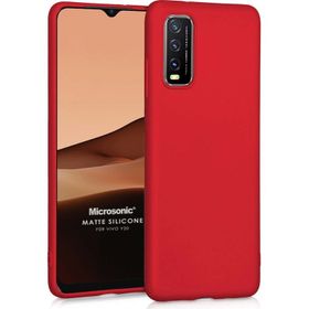 Microsonic Vivo Y11S Matte Silikon Kırmızı Cep Telefonu Kılıfı
