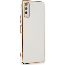 Microsonic Vivo Y11S Olive Plated Beyaz Cep Telefonu Kılıfı