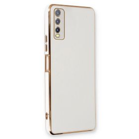 Microsonic Vivo Y11S Olive Plated Beyaz Cep Telefonu Kılıfı