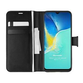 Microsonic Vivo Y15S Delux Leather Wallet Siyah Cep Telefonu Kılıfı