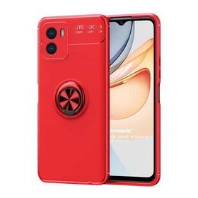 Microsonic Vivo Y15S Kickstand Ring Holder Kırmızı Cep Telefonu Kılıfı