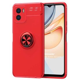 Microsonic Vivo Y15S Kickstand Ring Holder Kırmızı Cep Telefonu Kılıfı