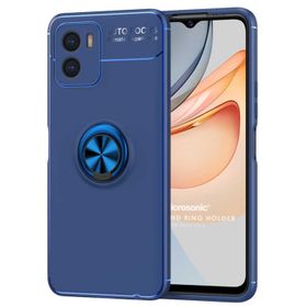 Microsonic Vivo Y15S Kickstand Ring Holder Lacivert Cep Telefonu Kılıfı