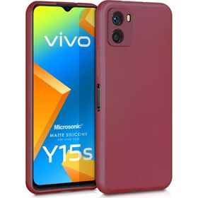 Microsonic Vivo Y15S Matte Silikon Mor Cep Telefonu Kılıfı