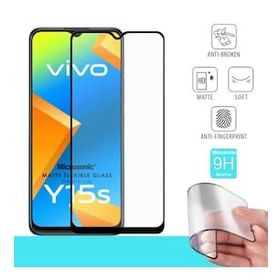 Microsonic Vivo Y15S Seramik Matte Flexible Siyah Ekran Koruyucu