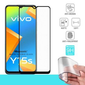 Microsonic Vivo Y15S Seramik Matte Flexible Siyah Ekran Koruyucu