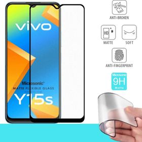 Microsonic Vivo Y15S Seramik Matte Flexible Siyah Ekran Koruyucu