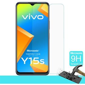 Microsonic Vivo Y15S Tempered Glass Cam Ekran Koruyucu