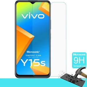 Microsonic Vivo Y15S Tempered Glass Cam Ekran Koruyucu