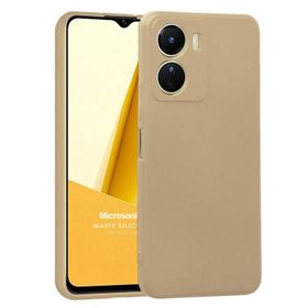Microsonic Vivo Y16 Matte Silikon Sarı Cep Telefonu Kılıfı