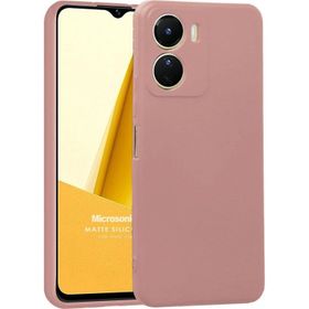 Microsonic Vivo Y16 Matte Silikon Sarı Cep Telefonu Kılıfı