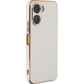 Microsonic Vivo Y16 Olive Plated Beyaz Cep Telefonu Kılıfı