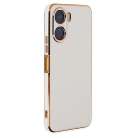 Microsonic Vivo Y16 Olive Plated Beyaz Cep Telefonu Kılıfı