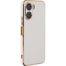 Microsonic Vivo Y16 Olive Plated Beyaz Cep Telefonu Kılıfı