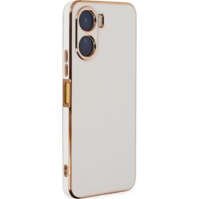 Microsonic Vivo Y16 Olive Plated Beyaz Cep Telefonu Kılıfı