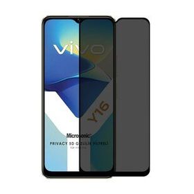 Microsonic Vivo Y16 Privacy 5D Gizlilik Filtreli Siyah Cam Ekran Koruyucu