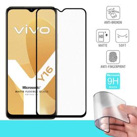 Microsonic Vivo Y16 Seramik Matte Flexible Siyah Ekran Koruyucu