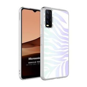 Microsonic Vivo Y20 Braille Feel Desenli Zebra Cep Telefonu Kılıfı