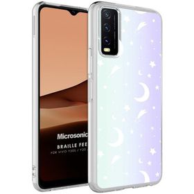 Microsonic Vivo Y20 Braille Feel Desenli Zebra Cep Telefonu Kılıfı