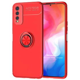 Microsonic Vivo Y20 Kickstand Ring Holder Kırmızı Cep Telefonu Kılıfı