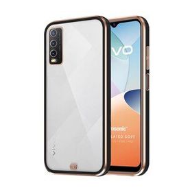 Microsonic Vivo Y20 Laser Plated Soft Siyah Cep Telefonu Kılıfı