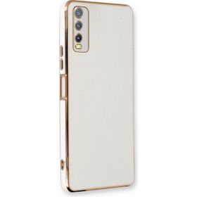 Microsonic Vivo Y20 Olive Plated Beyaz Cep Telefonu Kılıfı
