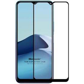 Microsonic Vivo Y20 Tam Kaplayan Temperli Siyah Cam Ekran Koruyucu