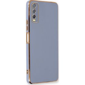 Microsonic Vivo Y20S Olive Plated Lavanta Grisi Kılıf