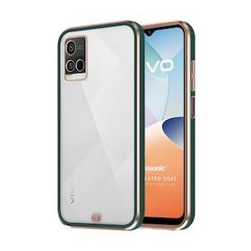 Microsonic Vivo Y21 Laser Plated Soft Koyu Yeşil Cep Telefonu Kılıfı