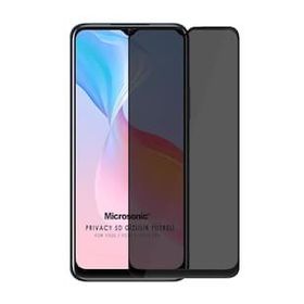 Microsonic Vivo Y21 Privacy 5D Gizlilik Filtreli Siyah Cam Ekran Koruyucu