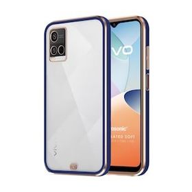 Microsonic Vivo Y21S Laser Plated Soft Lacivert Cep Telefonu Kılıfı