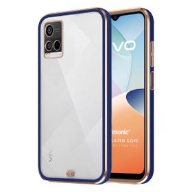Microsonic Vivo Y21S Laser Plated Soft Lacivert Cep Telefonu Kılıfı