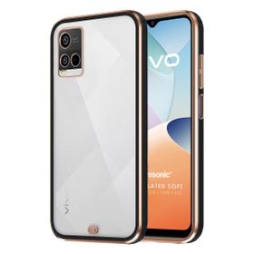 Microsonic Vivo Y21S Laser Plated Soft Siyah Cep Telefonu Kılıfı