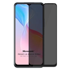 Microsonic Vivo Y21S Privacy 5D Gizlilik Filtreli Siyah Cam Ekran Koruyucu