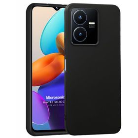 Microsonic Vivo Y22S Matte Silikon Siyah Cep Telefonu Kılıfı