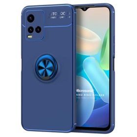 Microsonic Vivo Y32 Kickstand Ring Holder Lacivert Cep Telefonu Kılıfı