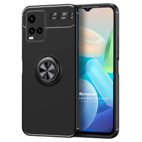 Microsonic Vivo Y32 Kickstand Ring Holder Siyah Cep Telefonu Kılıfı